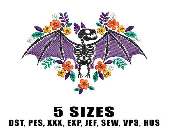 Bat Skeleton Embroidery Designs Review