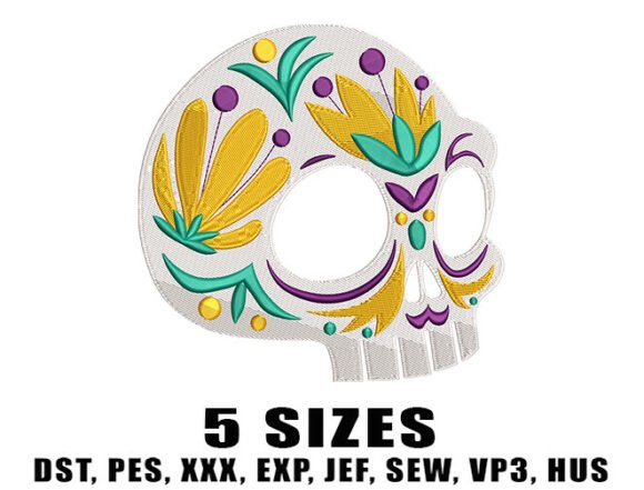 Bold Petal Skull Embroidery Design Review