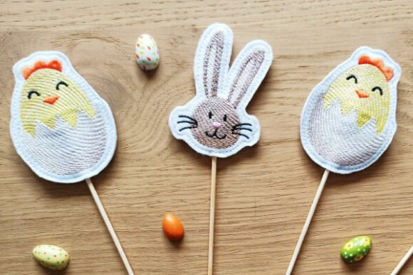Chick Bunny Stick Decoration Embroidery Review