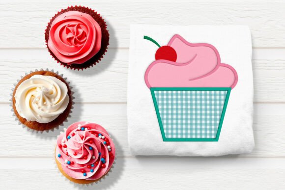 Cupcake with Cherry Applique Embroidery Review
