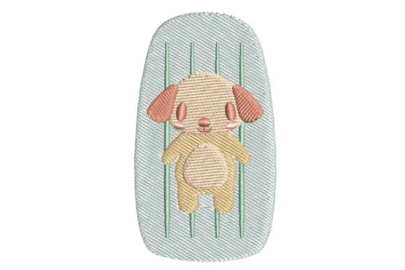 Cute Dog Floating on Inflatable Mat Embroidery Design