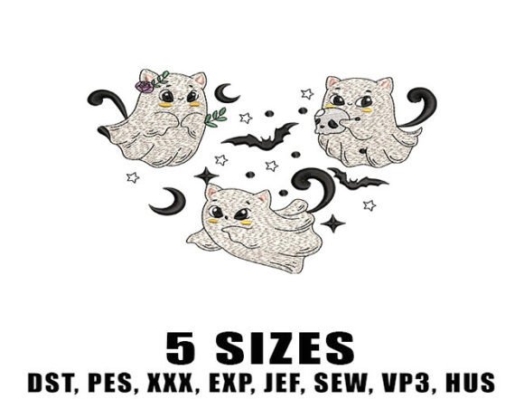 Halloween Ghost Cat Embroidery Design Review