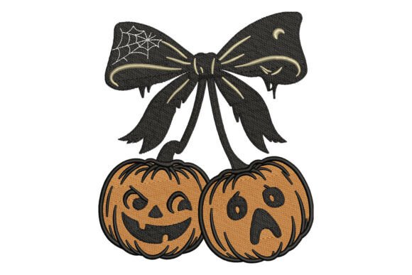 Halloween Pumpkins with Bow Embroidery Review