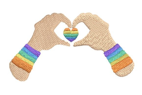 Hands Making Pride Heart Embroidery Design Review