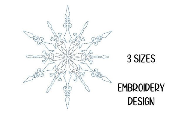 Minimal Snowflake Outline Embroidery Review