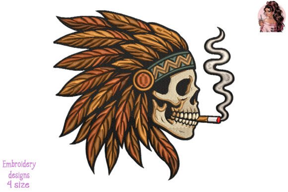Smoking Skull Chief Embroidery Review