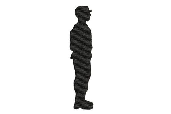 Standing Soldier Silhouette Embroidery Design Review