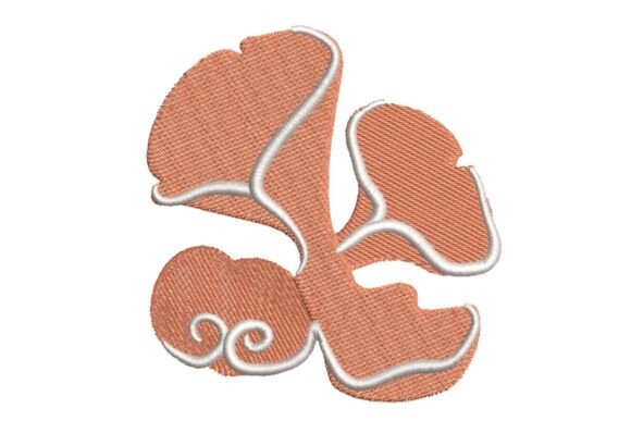 Stylized Abstract Flower Embroidery Design