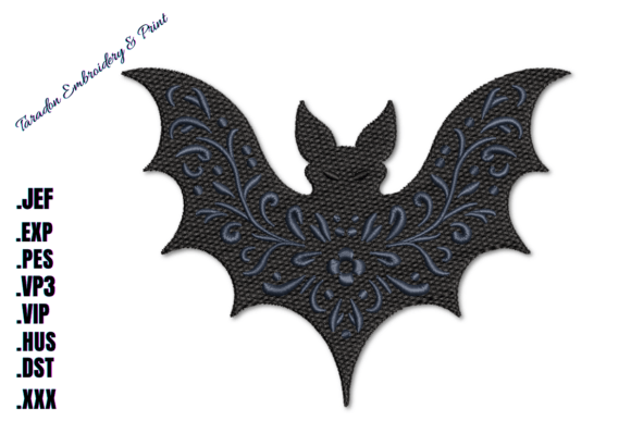 Swirl Winged Bat Machine Embroidery Review